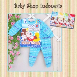 LU217 Piyama Kaos Korea Mickey Mouse New 63 biru copy  large